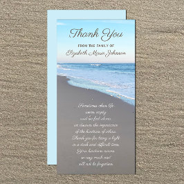 Cartão De Agradecimento Bonita Simpatia de Praia Obrigado Placa Plana 4 x