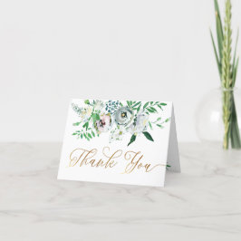 Cartão De Agradecimento Bonito Floral Gouache Boho Flower Personalizado