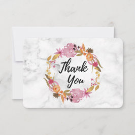 Cartão De Agradecimento Bonito Frota Floral Rosa, Obrigado