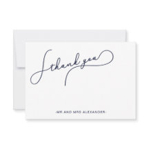 Bonito Script Moderno Azul e Faux Dourado Obrigado