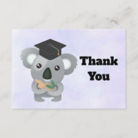 Bonito Urso Koala em Boné de formatura Obrigado