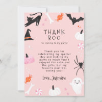 Boo de Obrigado do Halloween rosa
