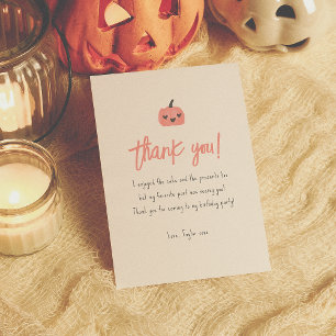 Cartão De Agradecimento Boo Moderno Halloween Aniversário Obrigado