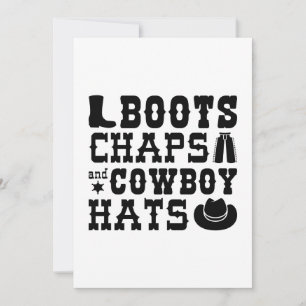 Cartão De Agradecimento Boots Chaps E Chapéus De Cowboy