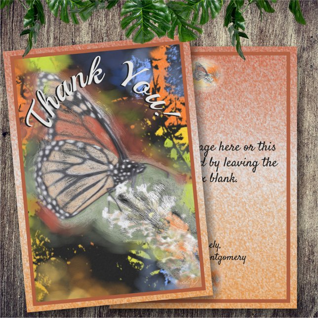 Cartão De Agradecimento Borboleta abstrato (Criador carregado)