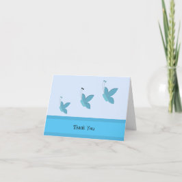 Cartão De Agradecimento Borboleta Azul Obrigado