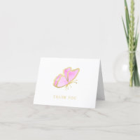 Borboleta Elegante rosa e Dourada