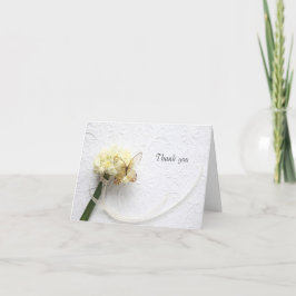 Cartão De Agradecimento Borboleta no buquê de flores