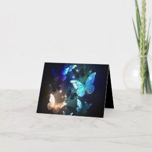 Cartão De Agradecimento Borboleta Noturna Flutuante