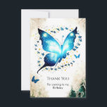 Cartão De Agradecimento Borboleta Simples Whimsical Birthday<br><div class="desc">Expresse a sua gratidão com o nosso cartões de agradecimentos "Whimsical Simple Butterfly Birthday". Depois de um dia cheio de risos e diversão, estenda seus obrigados de coração aos convidados com este cartão encantador. Apresentando borboletas deliciosas e designs brincalhões, ele serve como uma encantadora lembrança da ocasião balnear. Personalize sua...</div>