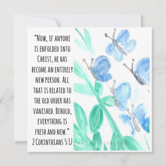 Cartão De Agradecimento Borboletas dançantes (Frente)