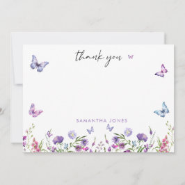 Cartão De Agradecimento Borboletas Modernas  Sinal de Boas-Vindas para Chá