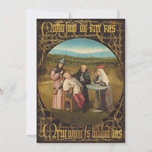 Cartão De Agradecimento Bosch Hieronymus - Extraindo A Pedra De Madnes