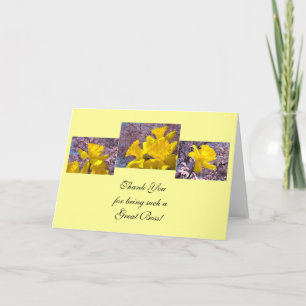 Cartão De Agradecimento Boss Cards Thank You for being a Great Boss!