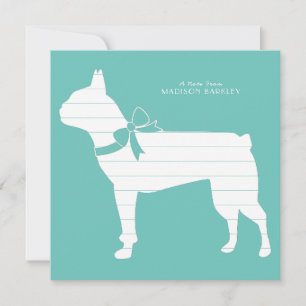 Cartão De Agradecimento Boston Terrier Dog Puppy