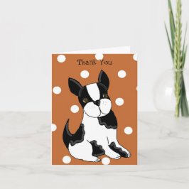 Cartão De Agradecimento Boston Terrier Obrigado