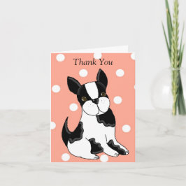 Cartão De Agradecimento Boston Terrier Obrigado