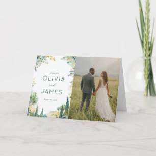 Cartão De Agradecimento Botânica Floral Pastel Serena