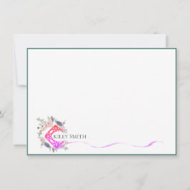 Cartão De Agradecimento Botânica Moderna Elegante de Papel Personalizado