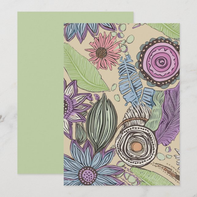 Cartão De Agradecimento Botanical Bliss (Frente/Verso)