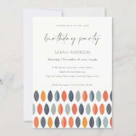 Cartão De Agradecimento Botânico De Folha Azul Cuta Qualquer Idade Convida