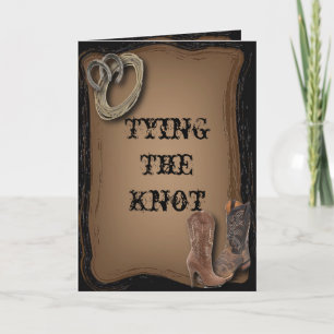 Cartão De Agradecimento botas de cowboy ocidentais para casamento casando-