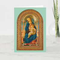 Botticelli (1445-1510) Madonna & Criança Enthroned