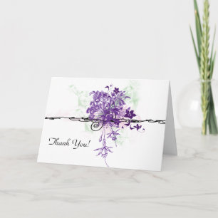 Cartão De Agradecimento Bouquet Abstract Illustration Thank You! Card