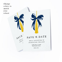 Cartão De Agradecimento Bow Graduation Save the Date Insert Card