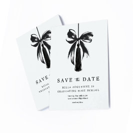 Cartão De Agradecimento Bow Graduation Save the Date Insert Card