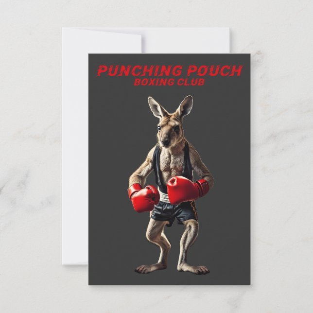 Cartão De Agradecimento Boxing Kangaroo (Frente)