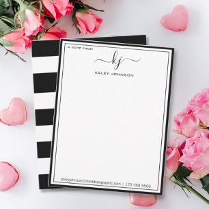 Cartão De Agradecimento Branco Preto Minimalista Da Placa De Nota