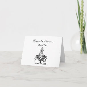 Cartão De Agradecimento Brasão de Armas Crest Pineapple Heraldico Préppy