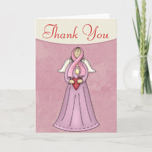 Cartão De Agradecimento Breast Cancer Angel 1 Thank You Greeting Card