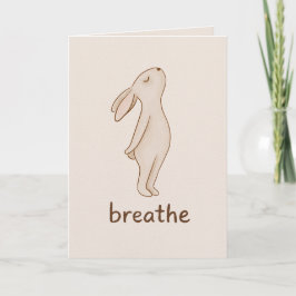 Cartão De Agradecimento Breathe Rabbit Encouragement Card