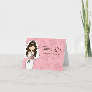 Cartão De Agradecimento Bridal Shower Thank You Card