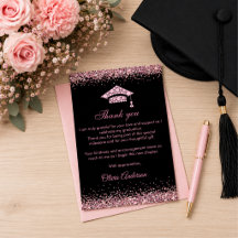 Brilhantes Rosas Elegantes Obrigado pela Formatura