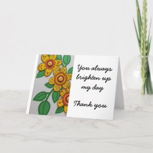 Cartão De Agradecimento Brilhar meu dia - obrigado você
