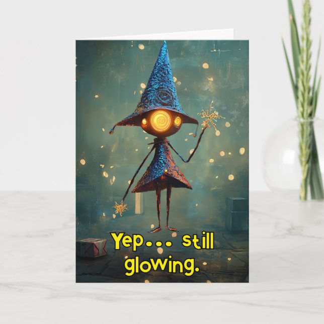 Cartão De Agradecimento *~* Brilho Impressionante Frio Mágico AP97 (Frente)