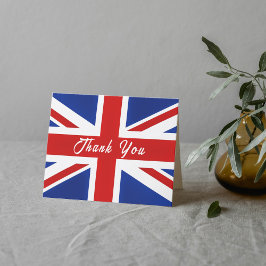 Cartão De Agradecimento British UK Reino Unido Flag