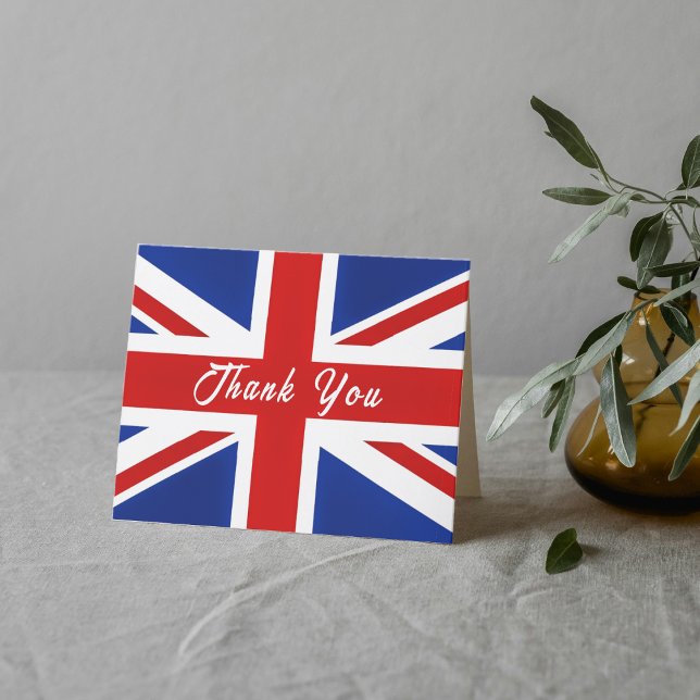 Cartão De Agradecimento British UK Reino Unido Flag (British UK United Kingdom Flag Thank You Card
)