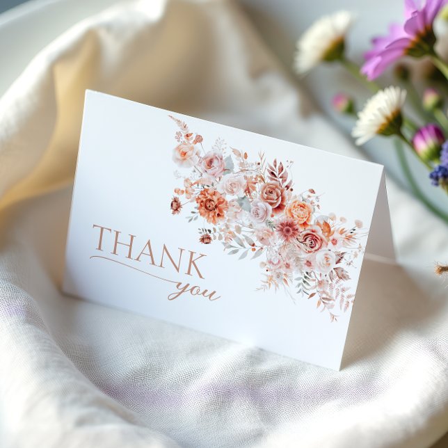 Cartão De Agradecimento Brunch Boho Floral para Bebê (Criador carregado)