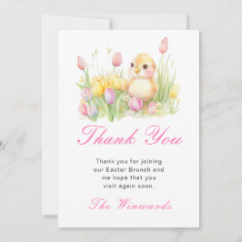 Cartão De Agradecimento Brunch de Páscoa da Primavera
