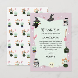 Cartão De Agradecimento Bruxa Verde Lindamente Sinistra Aniversário de Hal