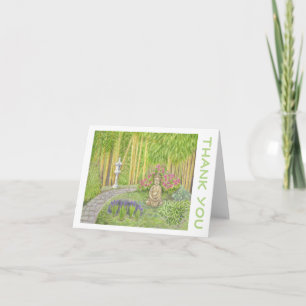 Cartão De Agradecimento Buddha Garden thank you card