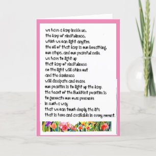 Cartão De Agradecimento Budista "temos um dentro de lâmpada + H2Ocolor