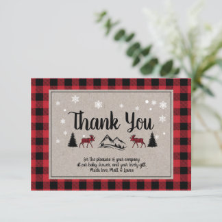 Cartão De Agradecimento Buffalo Check Lumberjack Obrigado
