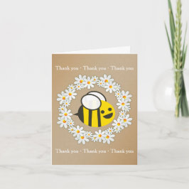 Cartão De Agradecimento Bumble a abelha em um obrigado do aniversário da