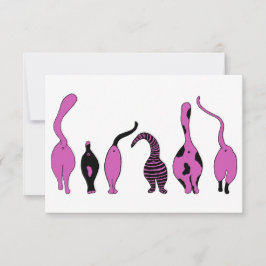 Cartão De Agradecimento Bumbuns de Gato Roxo