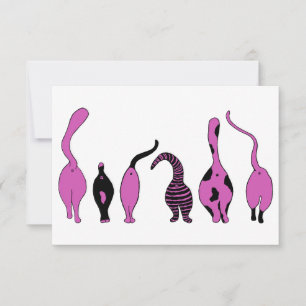 Cartão De Agradecimento Bumbuns de Gato Roxo